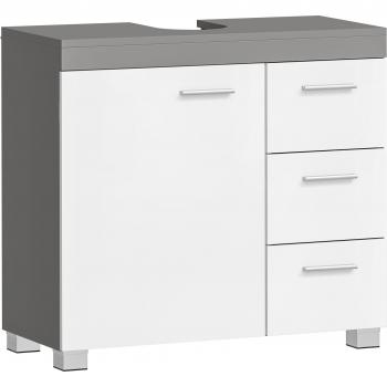 Meuble sous vasque design VASAGLE 3 tiroirs 2 compartiments