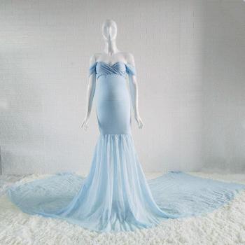 Stretchy Chiffon Baby Shower Maternity Dress