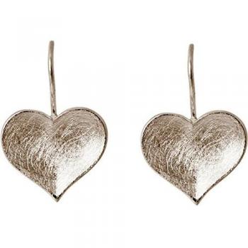 Elegante 2,5 cm Herz‑Ohrringe in Silber