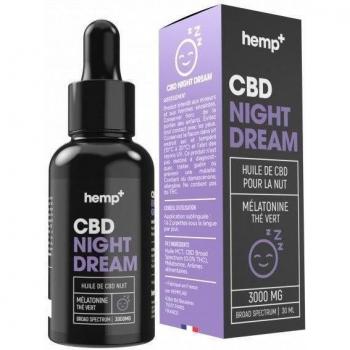 Olio CBD Sommeil NIGHT DREAM Hemp+, 4500mg (15%), Ampio Spettro (senza THC), 100% Naturale, Melatonina, Vegano