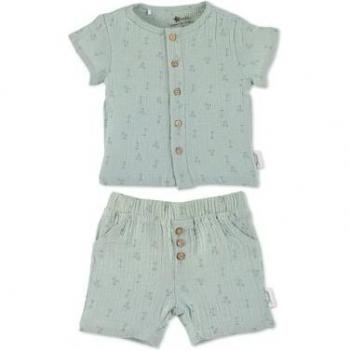 Sterntaler Outfit Estivo: Maglia Corte & Pantaloncini Verde Palme