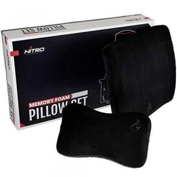 Nitro Concepts Memory Foam Pillow Set, Gaming Furniture Accessories, Black