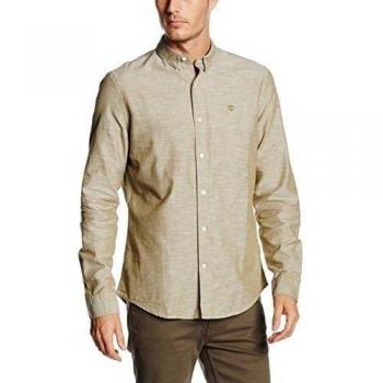 Camisa de hombre Timberland Ls Rattle River Chambray, Verde (Lizard YD)