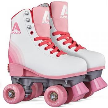 Apollo Retro Rollschuhe für Kinder und Erwachsene, größenverstellbare Quad-Skates
