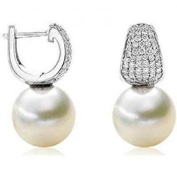 Weißgold Luna Pearls Ohrschmuck – Südsee Zuchtperle 11,5 mm