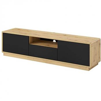 Modernes Fernsehschrank Lowboard ALBANY-83, Taurus Eiche Nb., 180 cm breit
