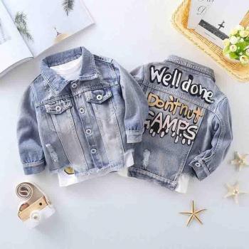 YATFIML Baby Jeansjacke mit freundlichem Design