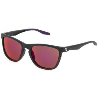 Occhiali da Sole Fila SFI895 Shiny Dark Grey Brown/Mirror Violet per Uomo – 55 mm