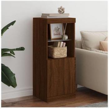 Modernes Braunes Sideboard in Eichenfärbung – 41×37×100 cm, LED‑Licht