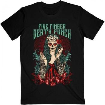 Five Finger Death Punch Lady Muerta T-Shirt für Erwachsene