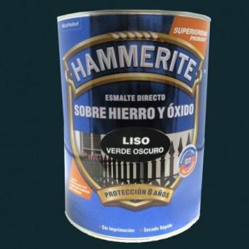 Esmalte Hammerite Verde Oscuro Liso de Alta Resistencia 5 Litros