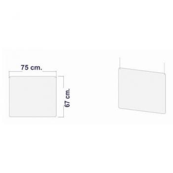 Panel Policarbonato 70 cm × 67 cm, 3 mm, Montaje Colgante