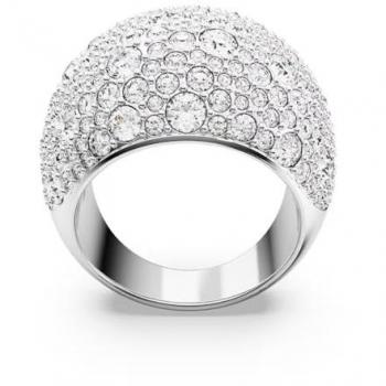 Swarovski Fingerband Luna 5677134 – Mond, Weiß, Rhodiummetal, Größe 62
