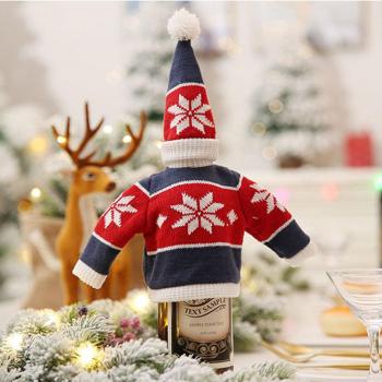 Décoration de table de Noël pour bouteille de vin