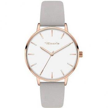 Tamaris Quarz Uhr mit Lederarmband 36mm