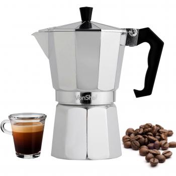 Vonshef Italian Espresso Moka – 6‑Cup, 300 mL Stove‑Top Brewer