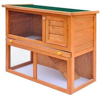 Casa de animales pequeños jaula conejera 1 puerta madera