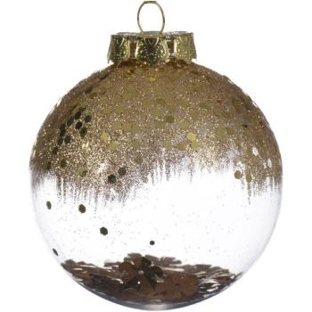 PALLINA NATALIZIA 8 CM Transparente or – Finition Glimmer