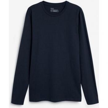 Next Navy Blue Crew Neck Long Sleeve Shirt