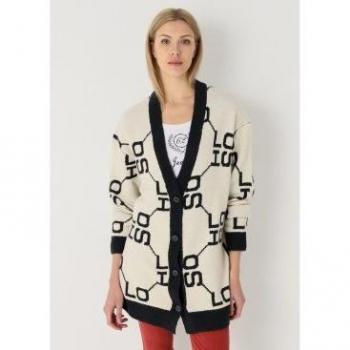 Cárdigan Beige Abotonado para Mujer Lois