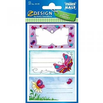 Étiquettes Z-design pour fournitures scolaires
