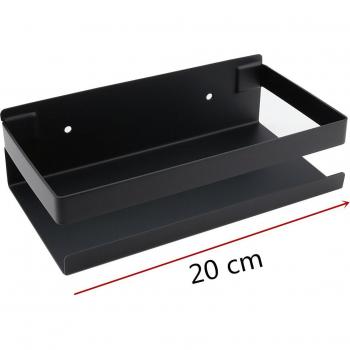 Matte Black Wall Shelf for Bathroom and Kitchen Storage