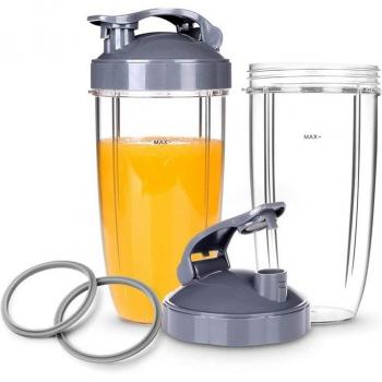 Tasses NutriBullet 6 pièces avec couvercle rabattable et joints
