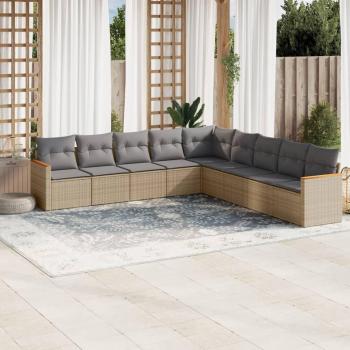 9-Piece Patio Sofa Set with Cushions