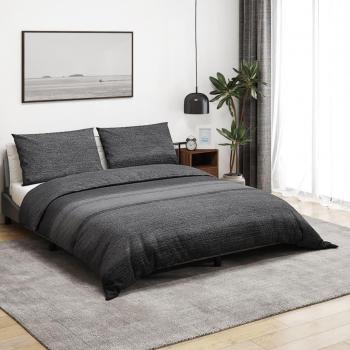 Ensemble de Literie Premium Gris Foncé 200x200 Cm