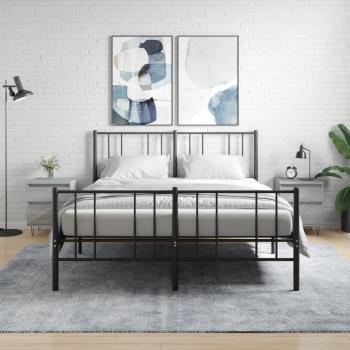 Comodini 2pz Grigio Sonoma 40x35x50 cm in Legno Multistrato Vidaxl 33378
