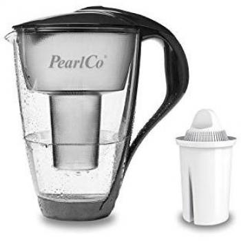 PearlCo Wasserfilter Glas Anthrazit inkl. 1 Classic Filterkartusche