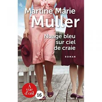 Nuage bleu sur ciel de craie