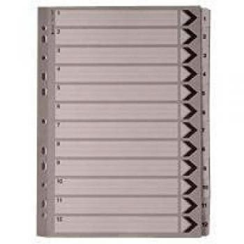 Executive Collection A4 White 1-12 Mylar Tabbed Dividers