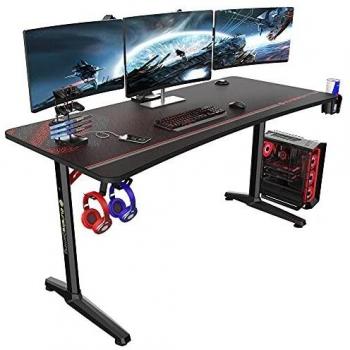 EUREKA ERGONOMIC Gaming Desk for PC Home and Office Stealth Mode 152×70cm