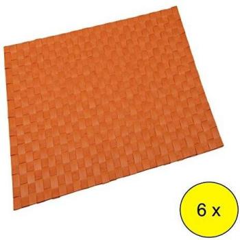 Set de 6 Manteles Individuales Naranjas 30x45 cm