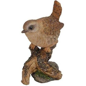 Vivid Arts British Birds Wren on a Stump Decorative Statue
