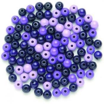 Glorex 118er Pack Holzperlen lila-mix 6 mm