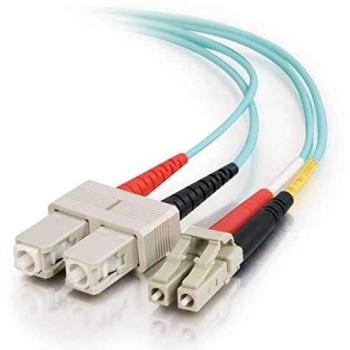 Cable de fibra óptica LC-SC Macho/Macho 1m Turquesa