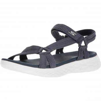 Sandales compensées Skechers On‑The‑Go 600 – Bleu Marine – Femme 38