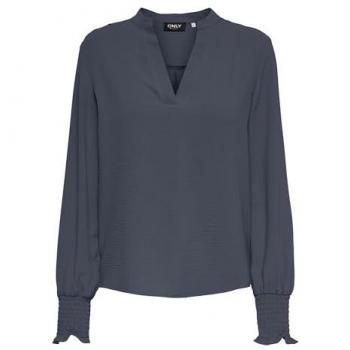 Tessuto Blu Scuro Camicia ONLMETTE per Donna