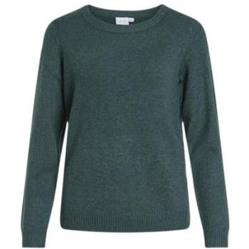 Rundhals‑Pullover VILA Viril L/S in Rosa mit Feinstrick und Rippbündchen