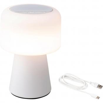 Lumineo Lampada a Tavolo LED 22,5 cm – Bluetooth, ricaricabile, 90 lm, Bianco