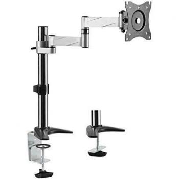 Montaggio su tavolo LogiLink BP0076 per TV a schermo piatto 68,6 cm (27”) con morsa e bullone di ancoraggio in acciaio inox