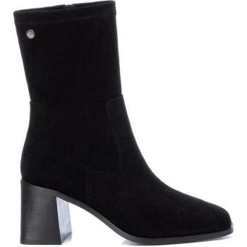Botín de mujer Xti estilo calcetín negro con tacón ancho