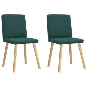 Sillas Ergonómicas de Comedor Vidaxl en Verde Oscuro – 2 Unidades