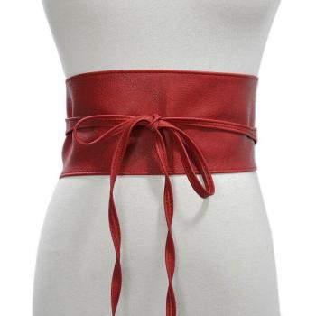 Ceinture Obi en cuir large pour femme