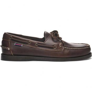 Sebago Portland Wachs-Bootsschuhe mit Lederoberfläche