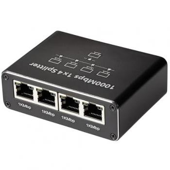 1x4 RJ45 Network Splitter Adapter 1000Mb
