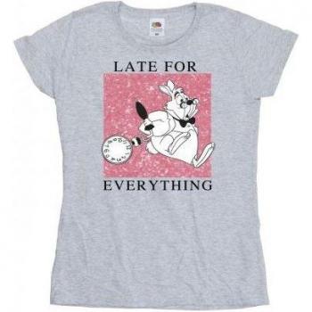 T-shirt a maniche lunghe Alice coniglio bianco – Disney