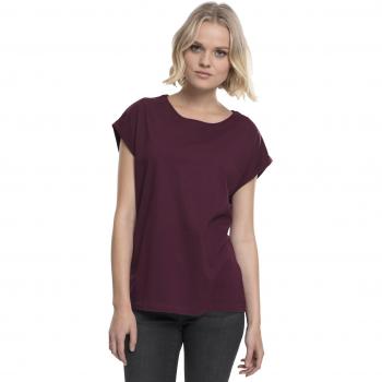 Urban Classics Ladies Extended Shoulder Tee Girl-Shirt plum